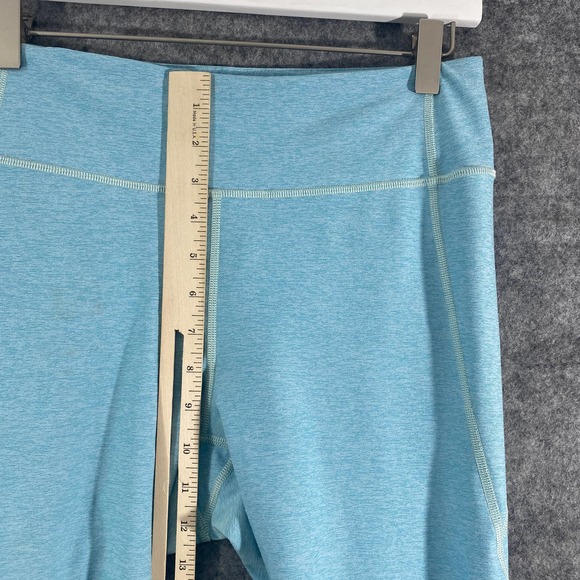 Outdoor Voices Leggings Large Pool Blue 3/4 Warmup High Rise Workout - Picture 8 of 12